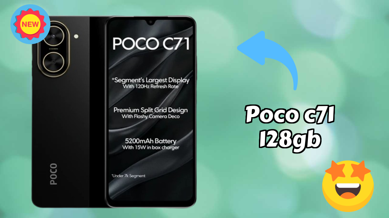 POCO C71 128GB Display Size: 6.88 Inches (17.48 Cm) Screen Test